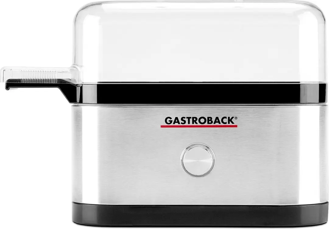 Gastroback Design Mini Eierkoker 350W - 3 Eieren - Zwart/RVS