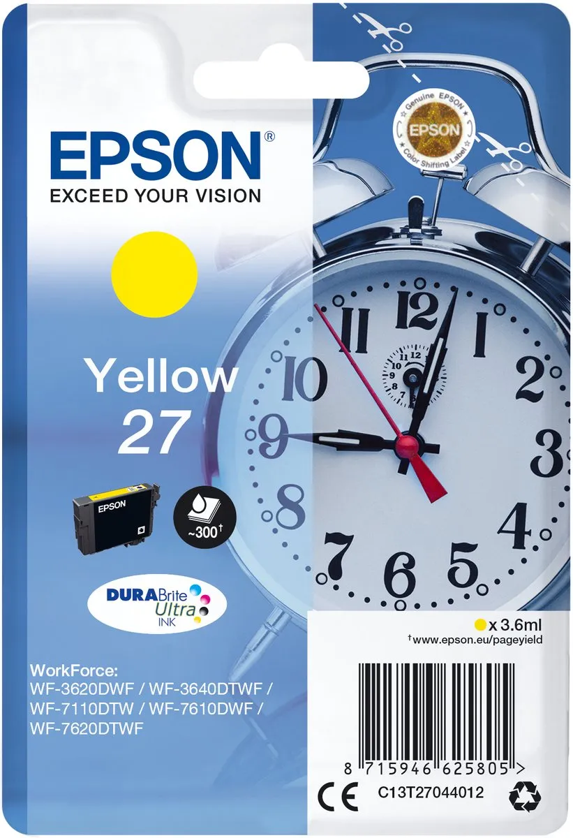 Epson C13T27044010 Inktcartridge Geel