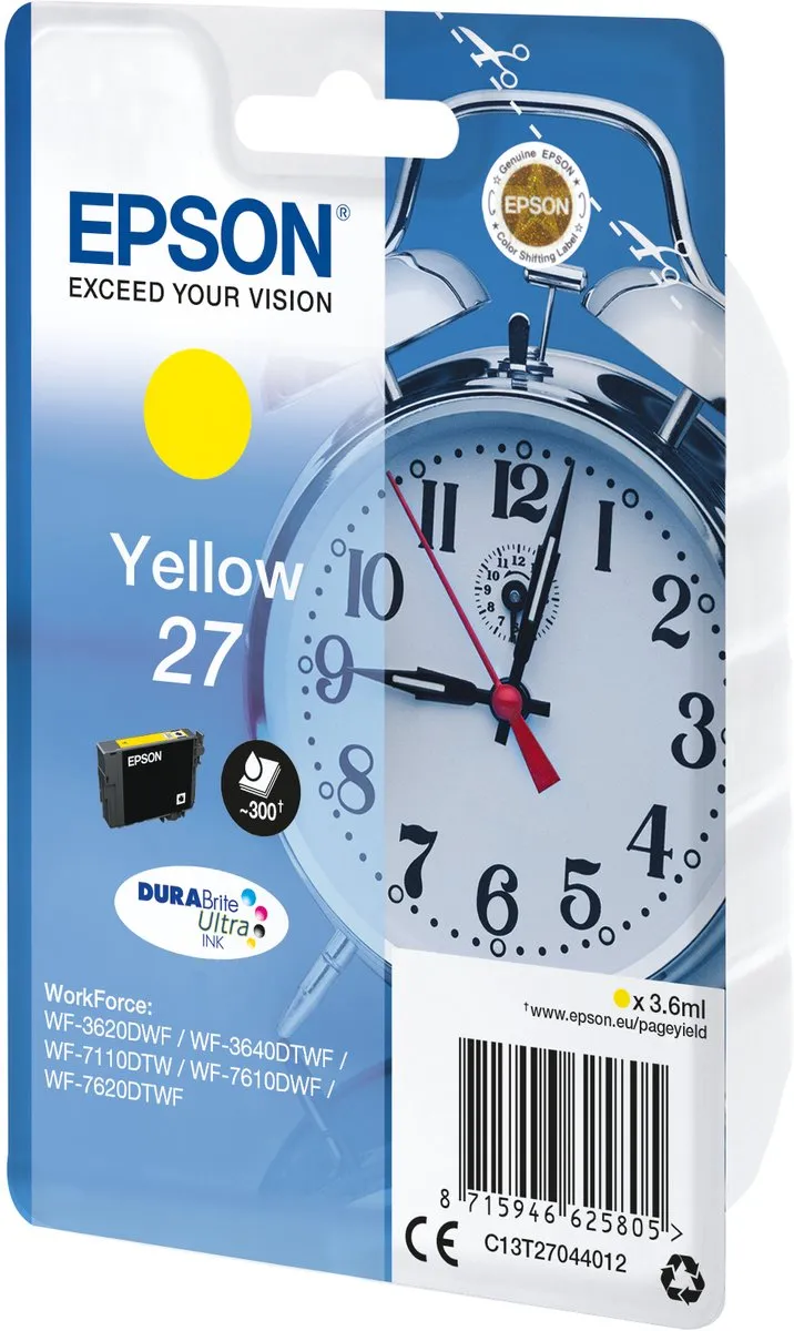 Epson C13T27044010 Inktcartridge Geel - 300 Pagina's