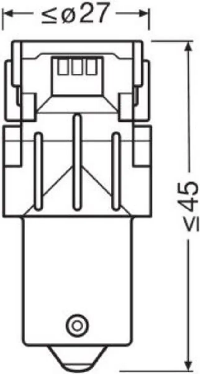 Osram P21W LED Retrofit Wit BA15s - 2 Stuks