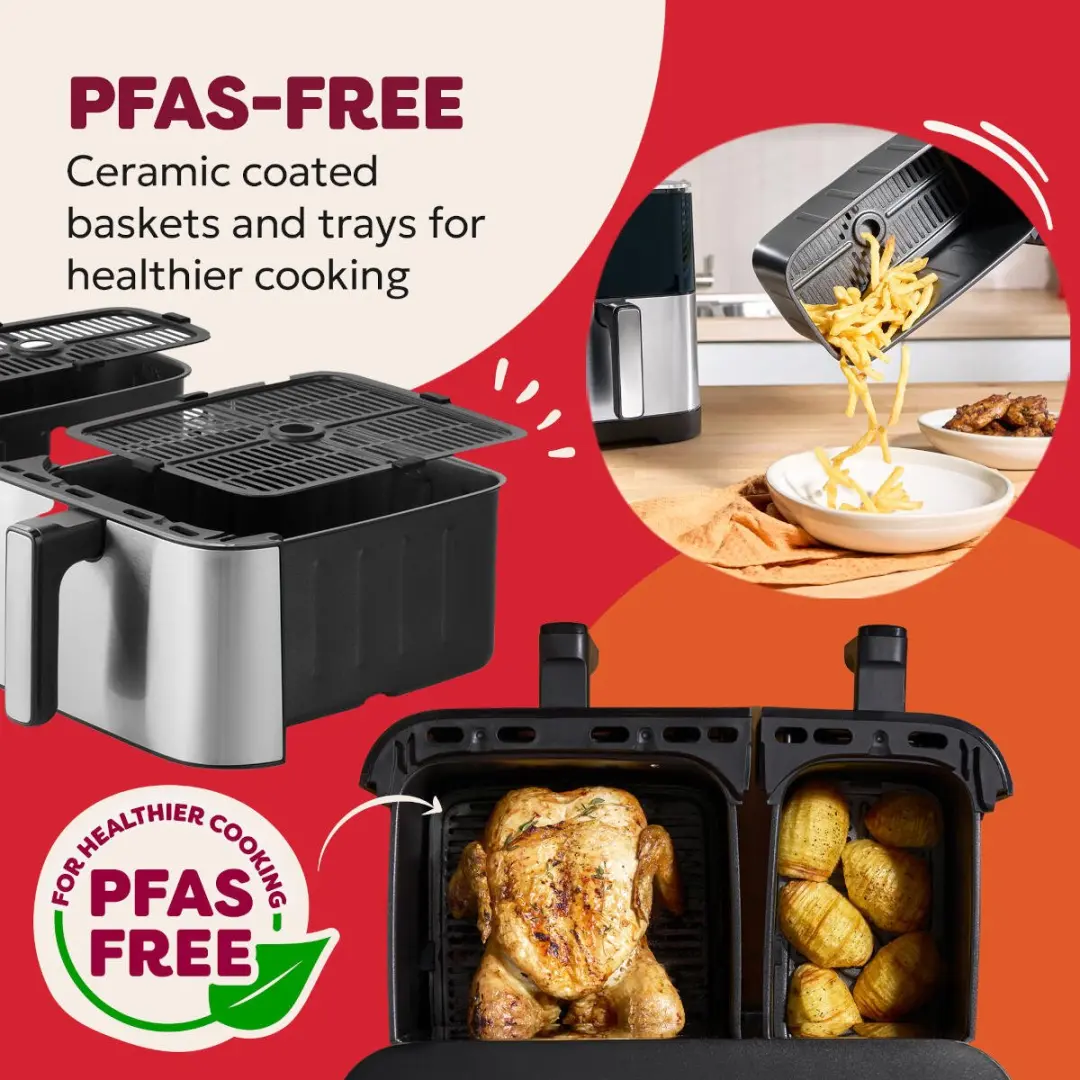 Instant Pot Vortex Dual 11L Airfryer - 2600W - RVS - afbeelding 6 van 6