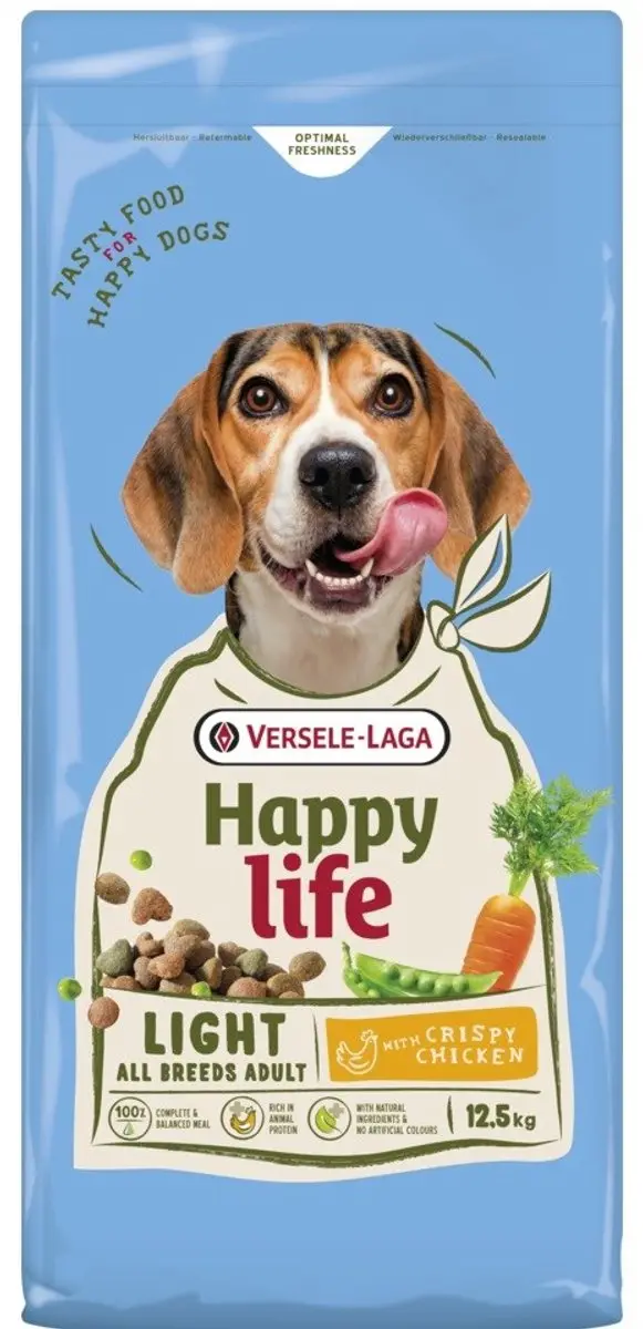 Versele-Laga Happy Life Droogvoer Honden Lichtgewicht Kip 12,5kg