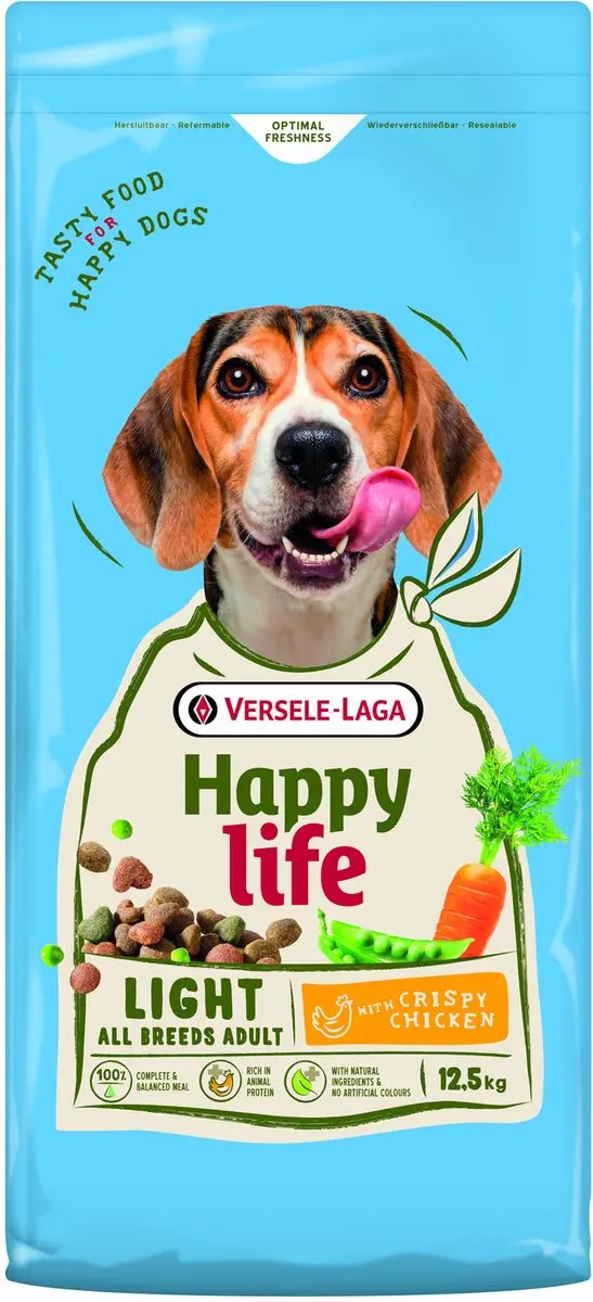 Versele-Laga Happy Life Droogvoer Honden Lichtgewicht Kip 12,5kg