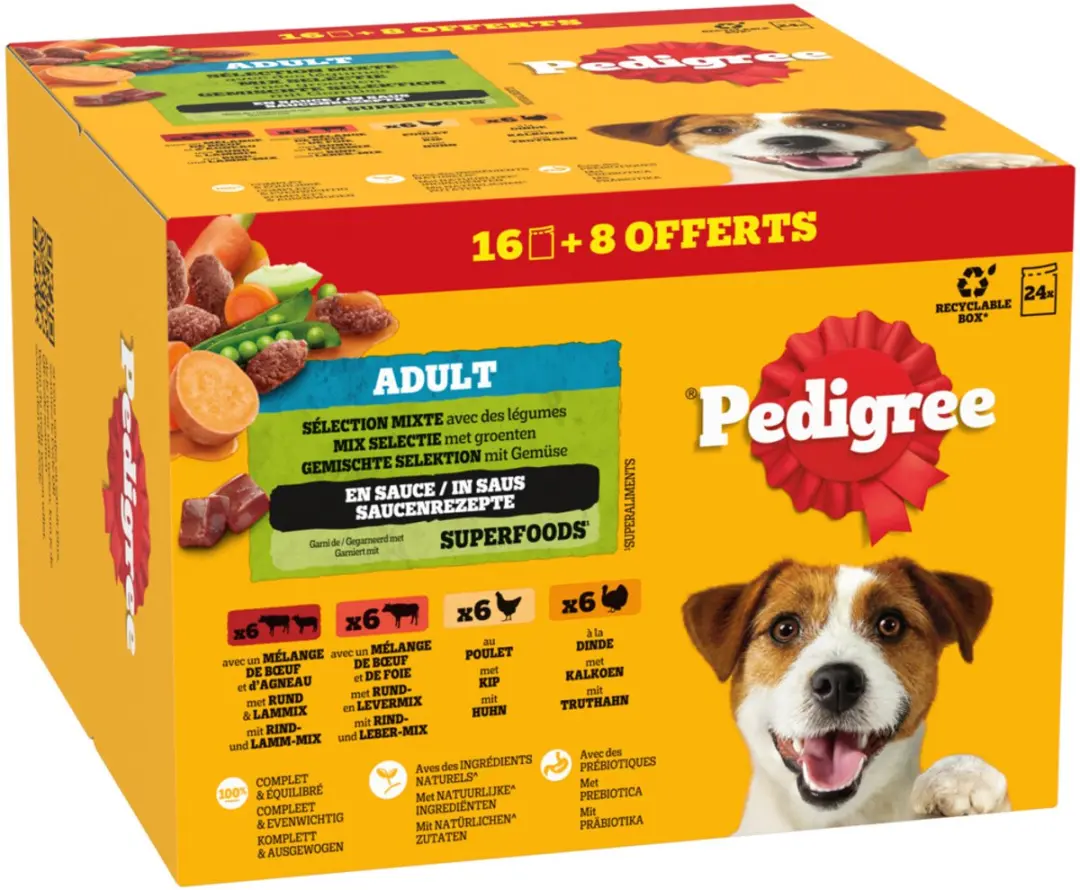 Pedigree Nat Adult Selectie in Saus Hondenvoer