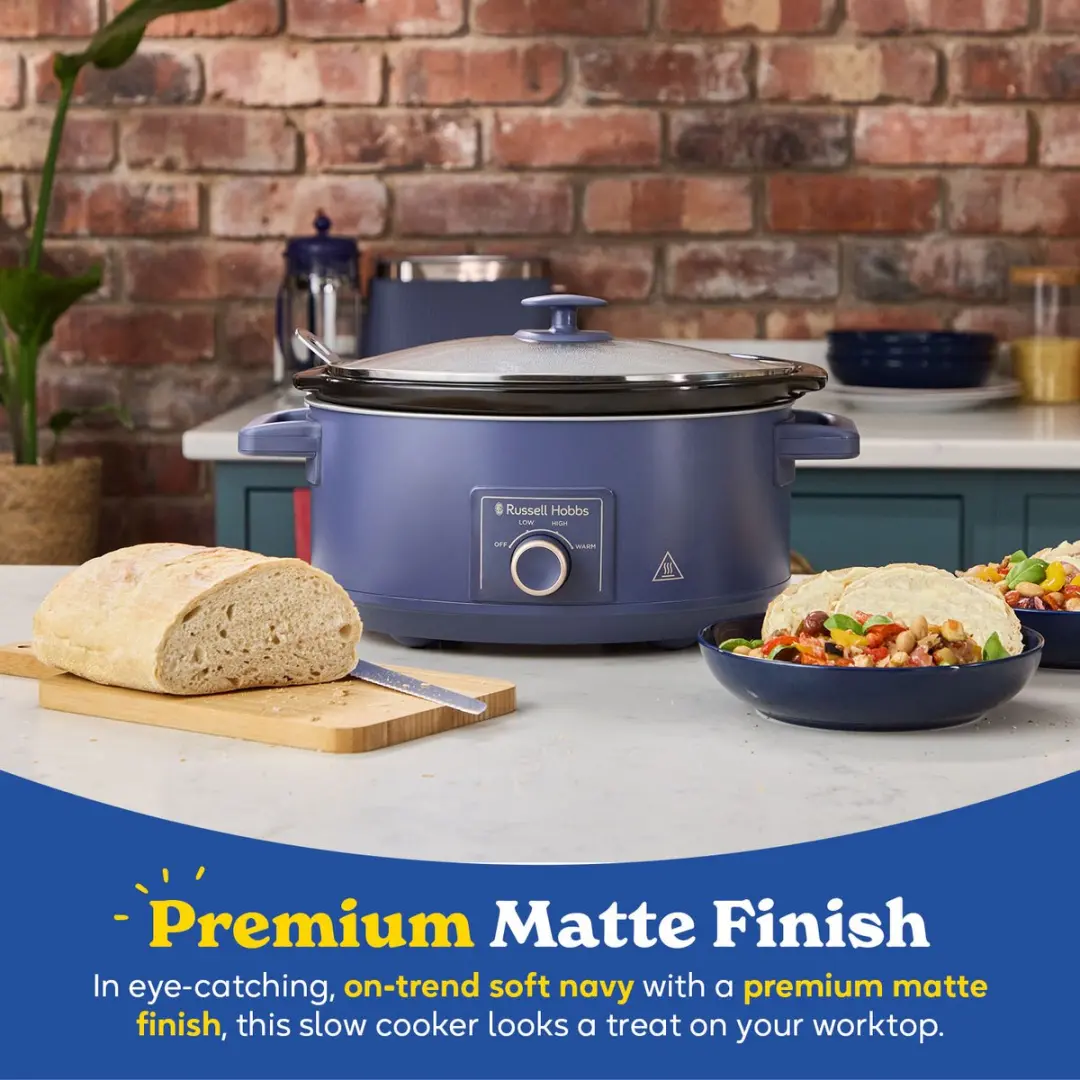 Russell Hobbs Soft Navy Slowcooker 7L - 28780-56