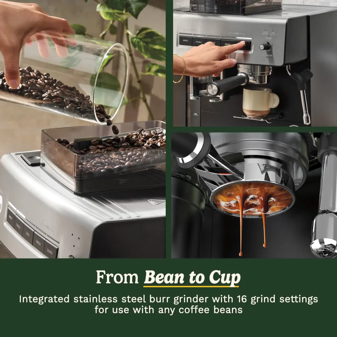 Cuisinart EM640E Espressomachine - 20 Bar - 2,2L - Zilver/Zwart