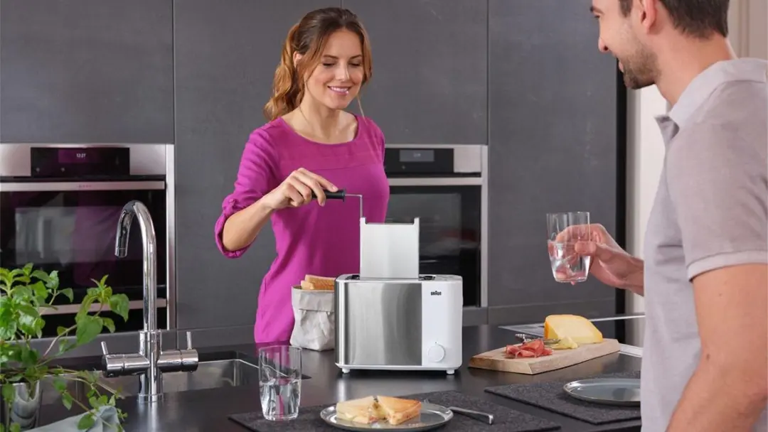 Braun ID Collection HT 5015 WH Broodrooster - 2 Sandwiches - 1000W - Wit