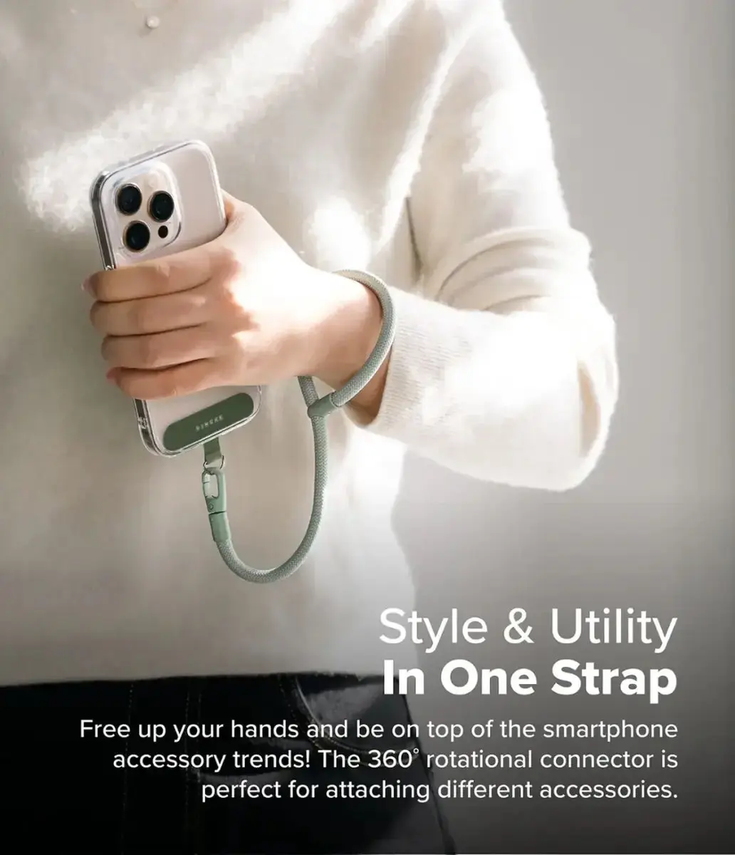 Ringke Holder Link & Flow Hand Strap P-Type - Telefoonkoord Mint - afbeelding 5 van 6