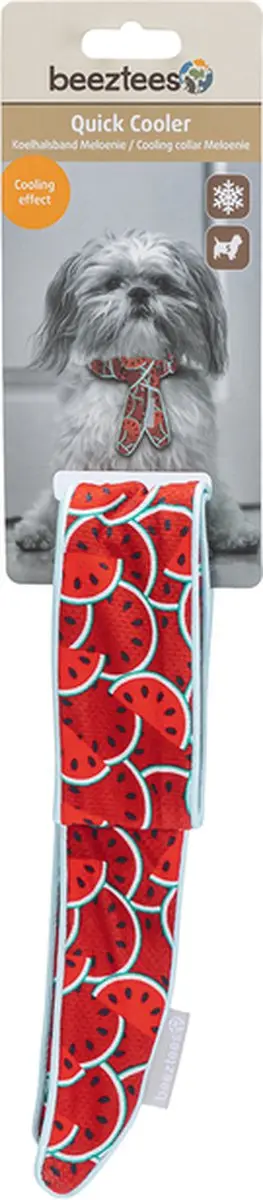 Beeztees Quick Cooler Meloenie Hondenhalsband - Rood S