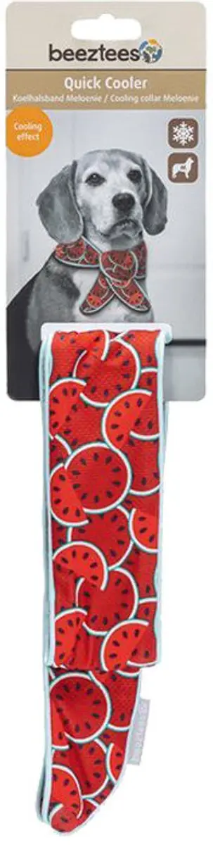 Beeztees Quick Cooler Meloenie Hondenhalsband - Rood S