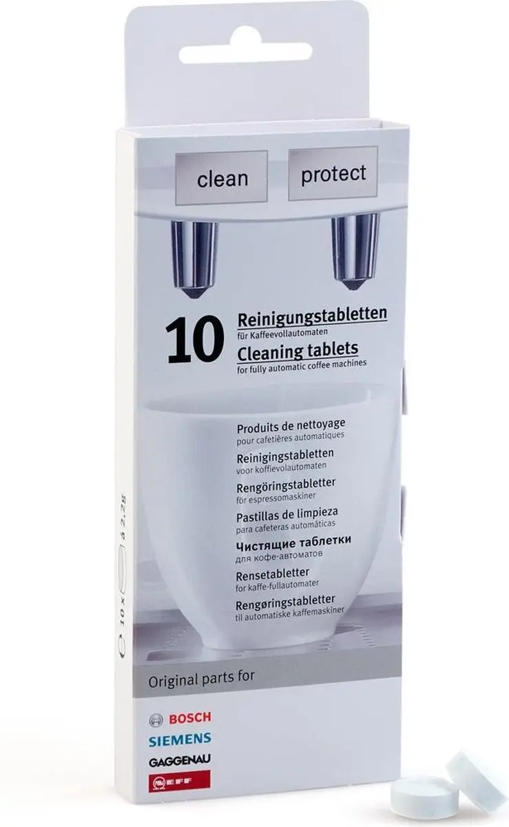 Bosch VE3313201 Reinigings- en Ontkalkingsset - 2 Stuks - 500ml + 10x2.2g