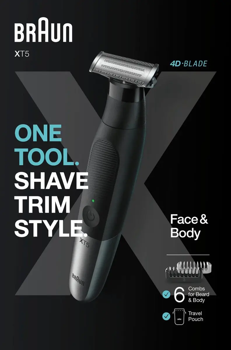 Braun Series X XT5200 Hybride Trimmer - Zwart