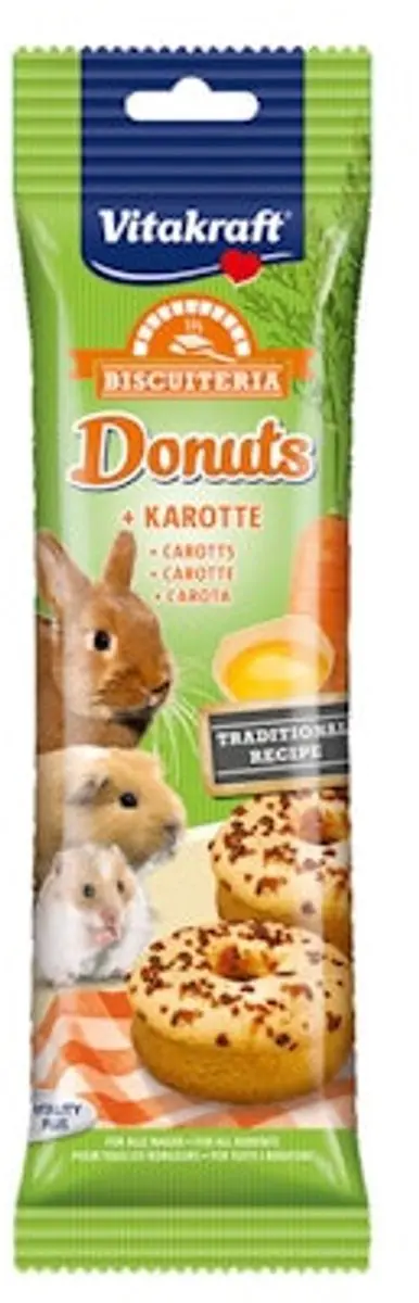 Vitakraft Knaagdieren Snack Donuts met Wortel 28g