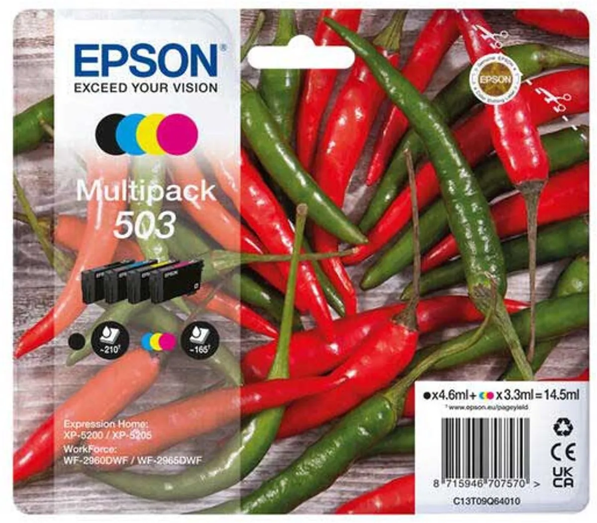 Epson 503 C13T09Q64010 Inktcartridge - 705 Pagina's - Multicolor