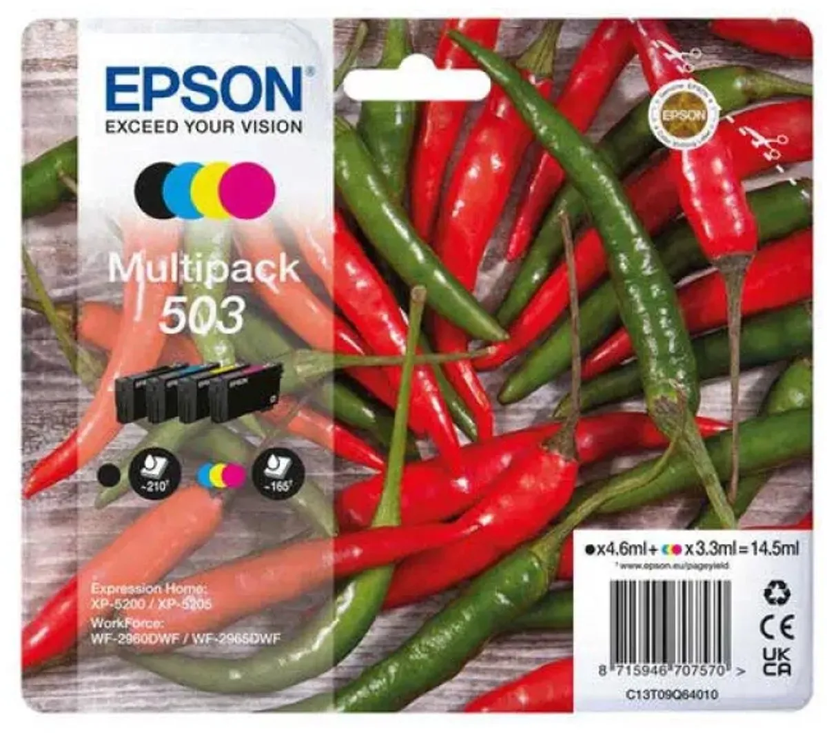 Epson 503 C13T09Q64010 Inktcartridge - 705 Pagina's - Multicolor