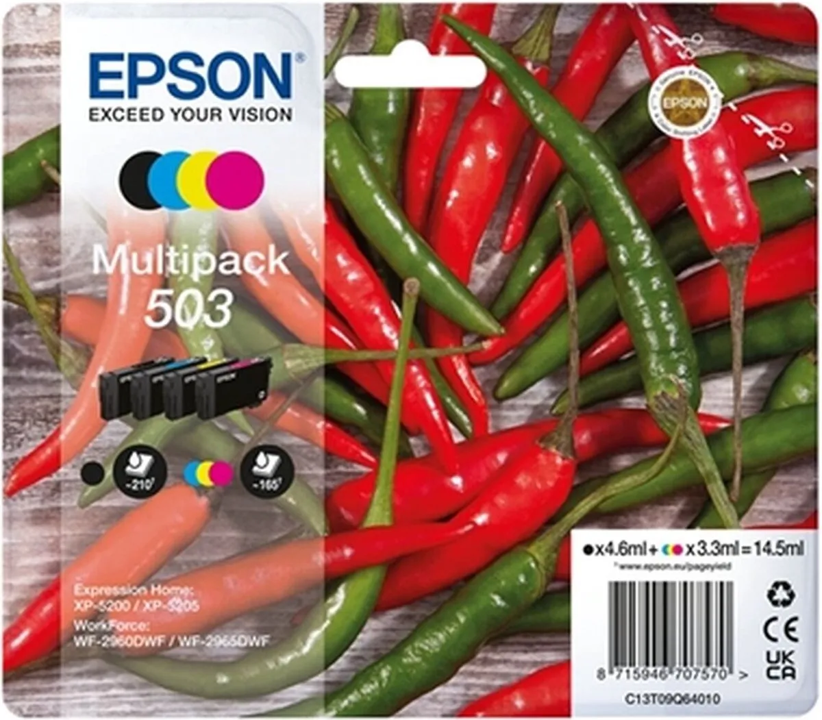 Epson 503 C13T09Q64010 Inktcartridge - 705 Pagina's - Multicolor