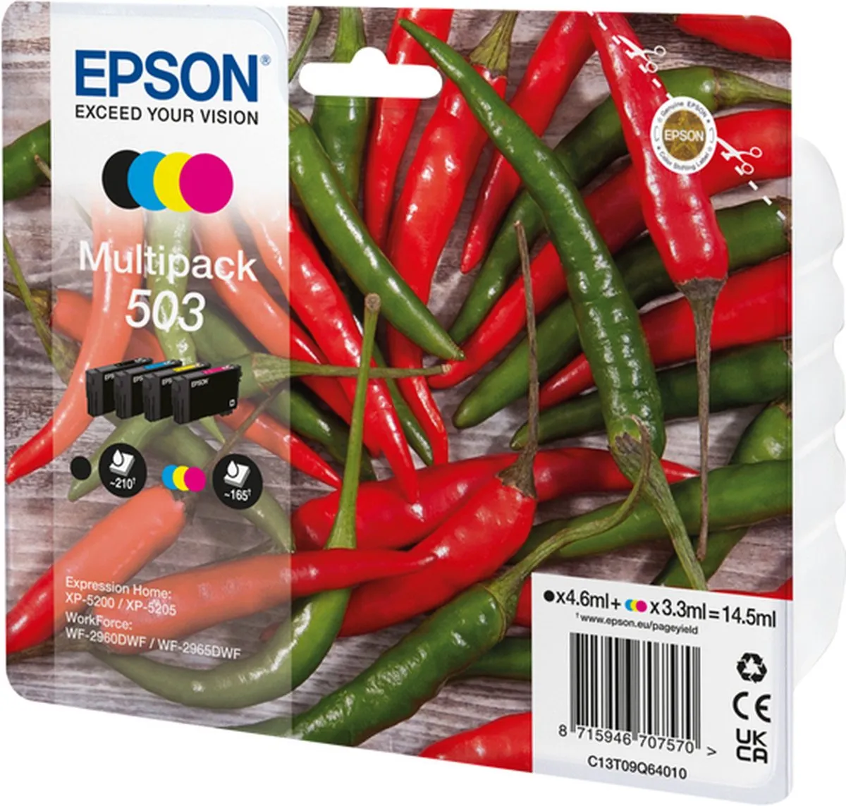 Epson 503 C13T09Q64010 Inktcartridge - 705 Pagina's - Multicolor
