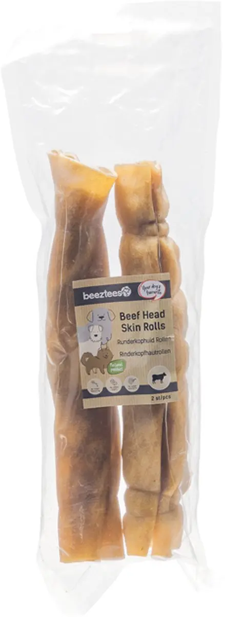 Beeztees Runderkophuid Rol Hondensnack - 2 Stuks