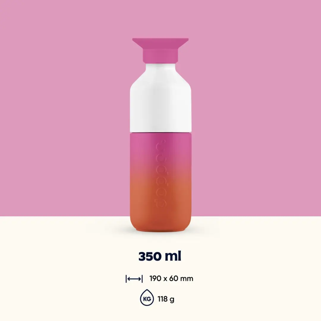 Dopper Steel Drinkfles 350ml - Sunset Pink