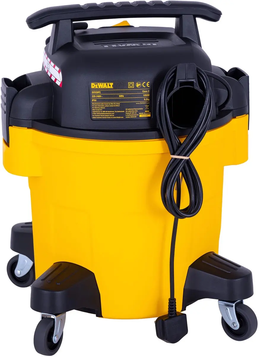 DeWalt DXV20PC Industriële Stofzuiger 20L - Geel/Zwart
