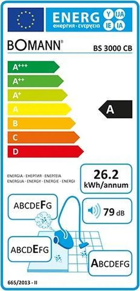 Bomann BS 3000 CB Cilinderstofzuiger 700W - Blauw