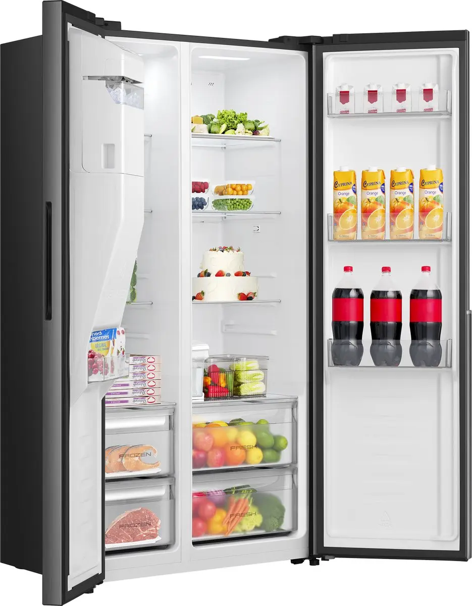 Etna AKV6178IZWA Amerikaanse Koelkast - 528L No-Frost - IJs- en Waterdispenser