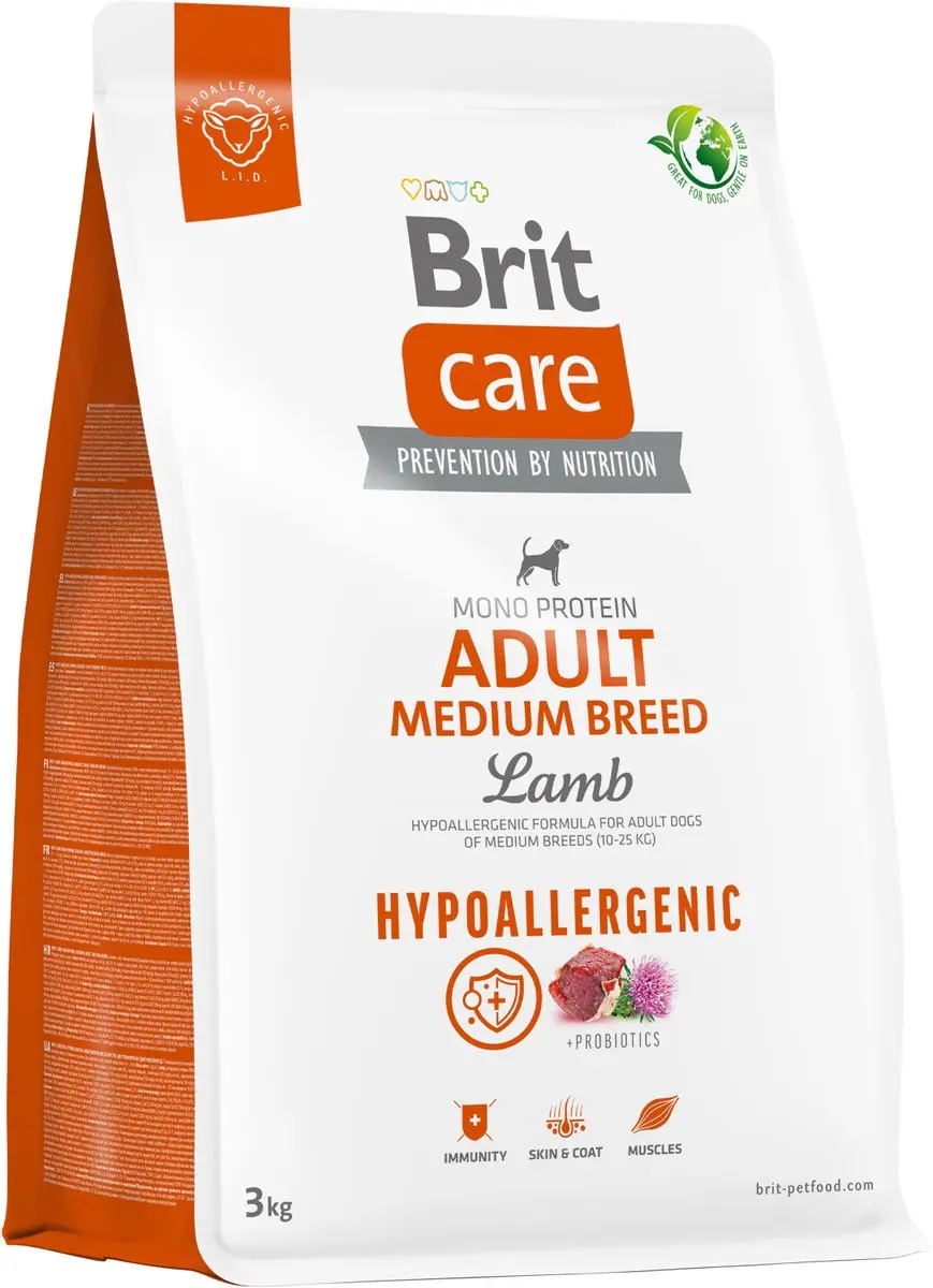 Brit Care Hypoallergeen Adult Medium Lam 3kg