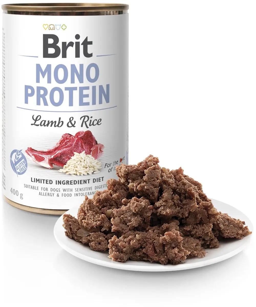 Brit Mono Protein Natvoer Lam & Bruine Rijst 12x400g - afbeelding 4 van 4