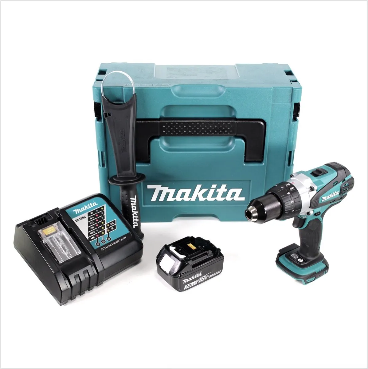 Makita DDF 458 RF1J Accuboormachine 18V - 91Nm - 21 standen - 1x 3.0Ah - afbeelding 2 van 5