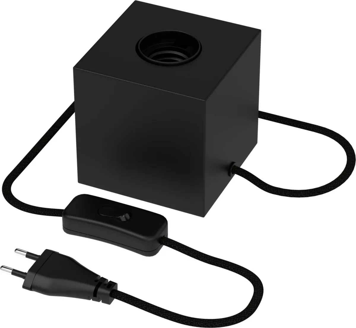 Calex Tafellamp Vierkant E27 - Zwart - 2100K - afbeelding 6 van 6