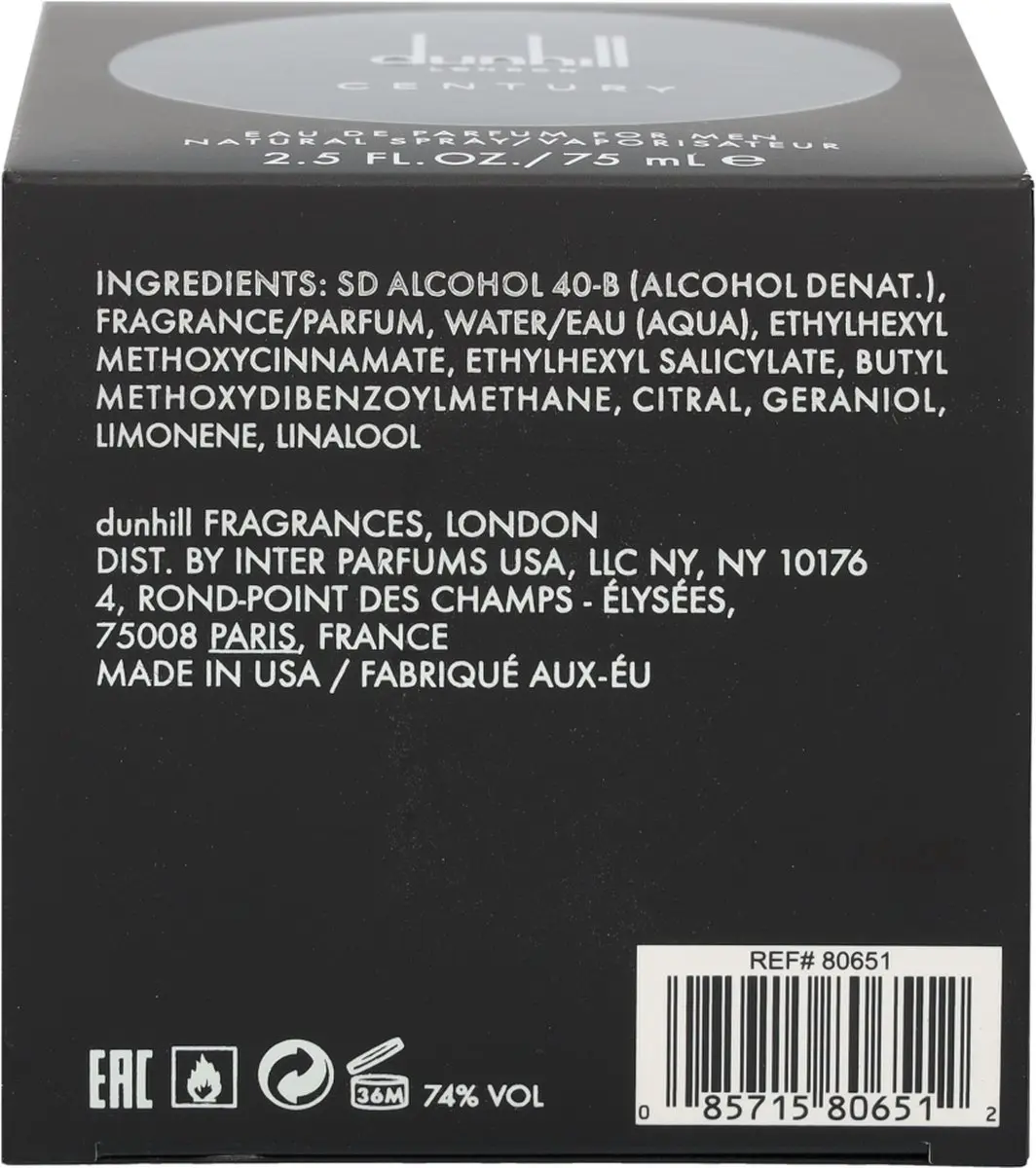 Dunhill Century Eau de Parfum 75ml