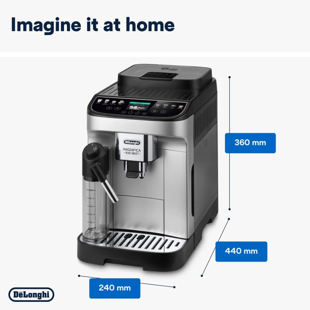 De'Longhi Magnifica Evo ECAM 310.80.SB Koffiemachine - 13 Specialiteiten - Zwart/Zilver