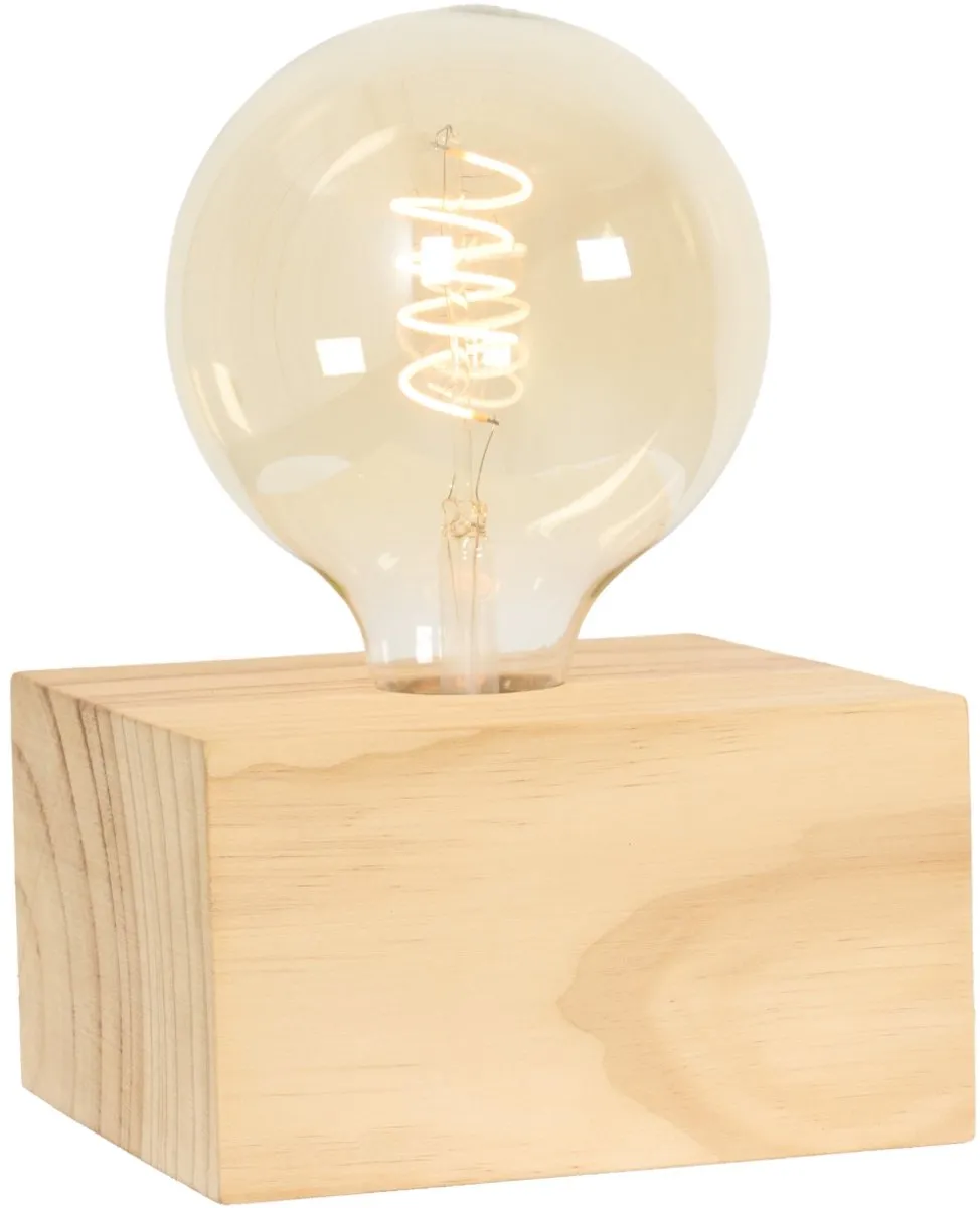 Calex Tafellamp Vierkant E27 FSC Hout