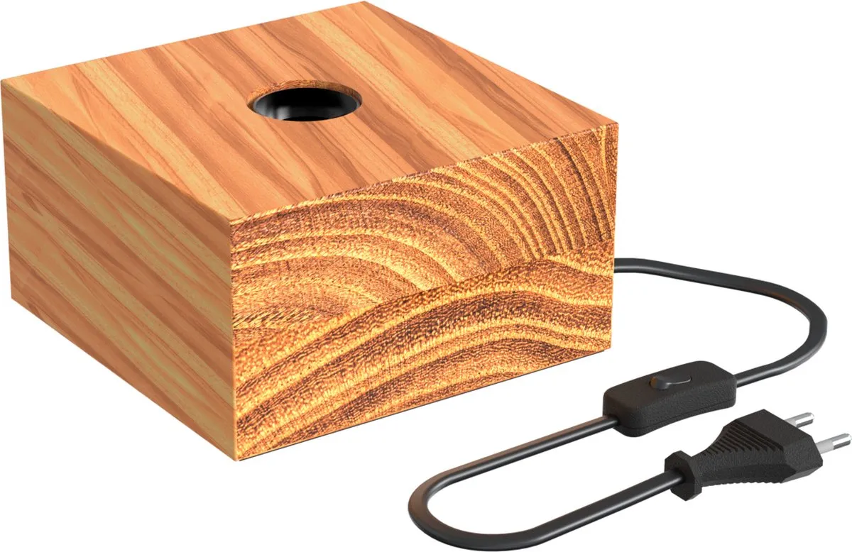 Calex Tafellamp Vierkant E27 FSC Hout