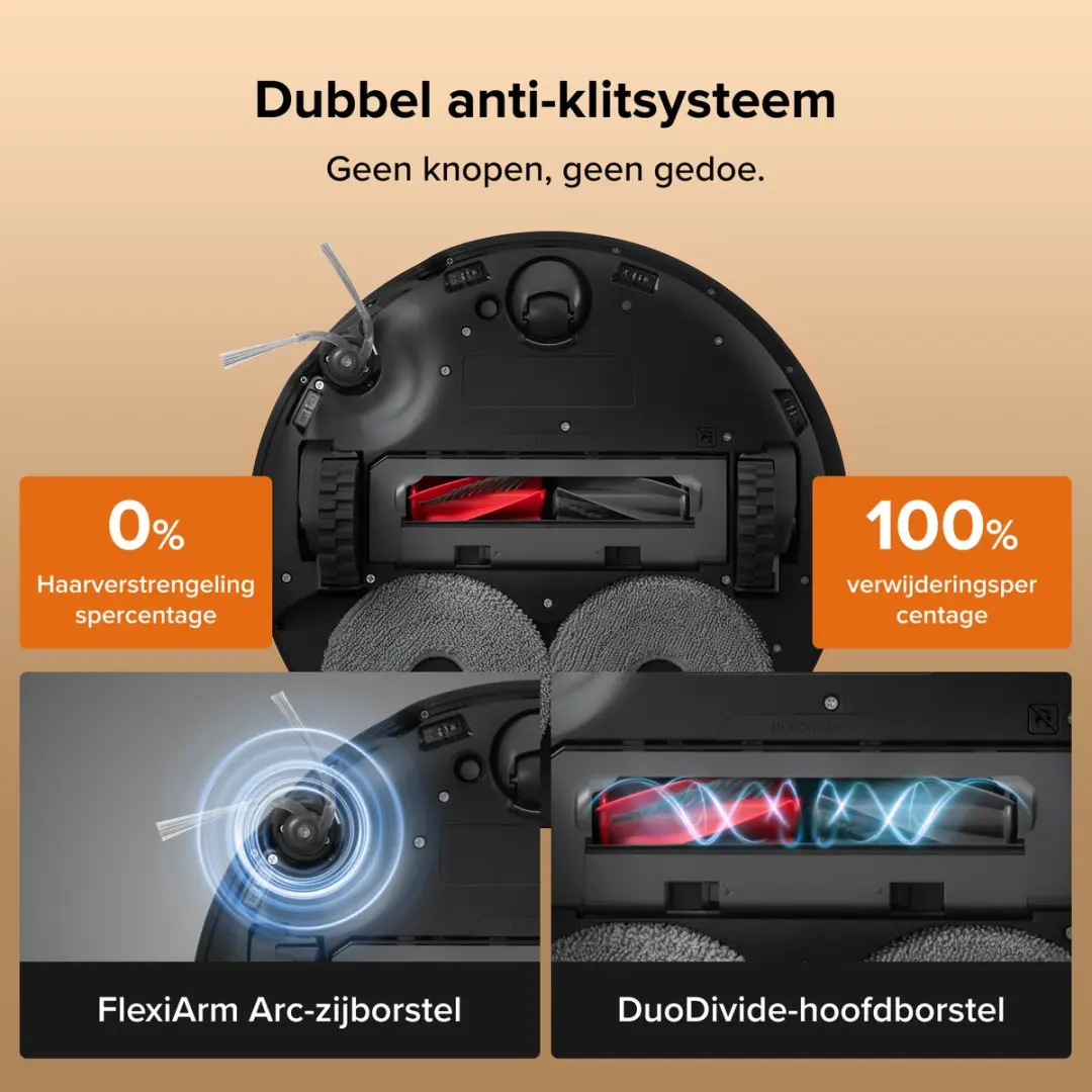 Roborock Qrevo Edge 2 QE2S52-00 Set Robotstofzuiger - 25.000 Pa - Zwart