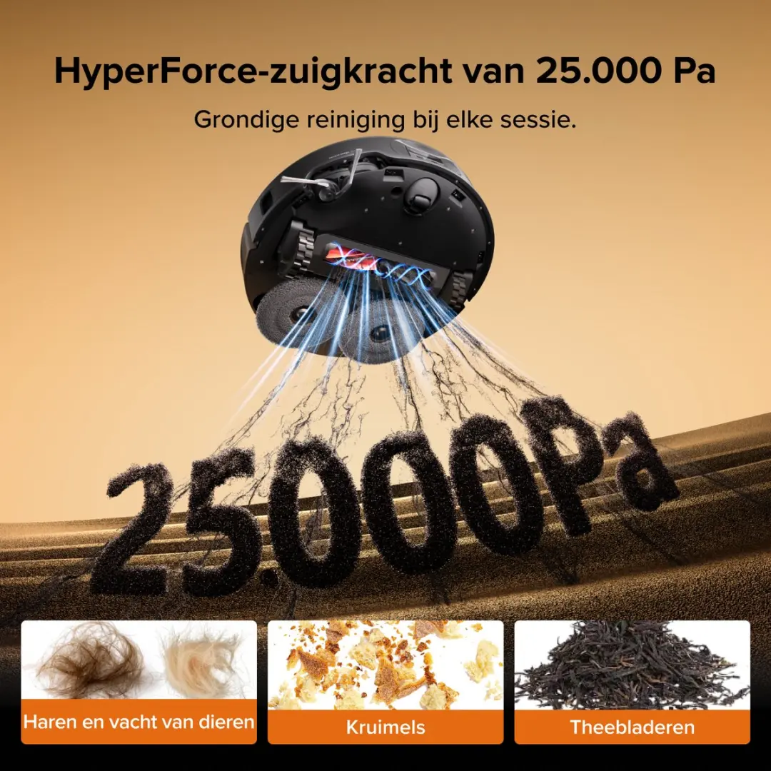 Roborock Qrevo Edge 2 QE2S52-00 Set Robotstofzuiger - 25.000 Pa - Zwart