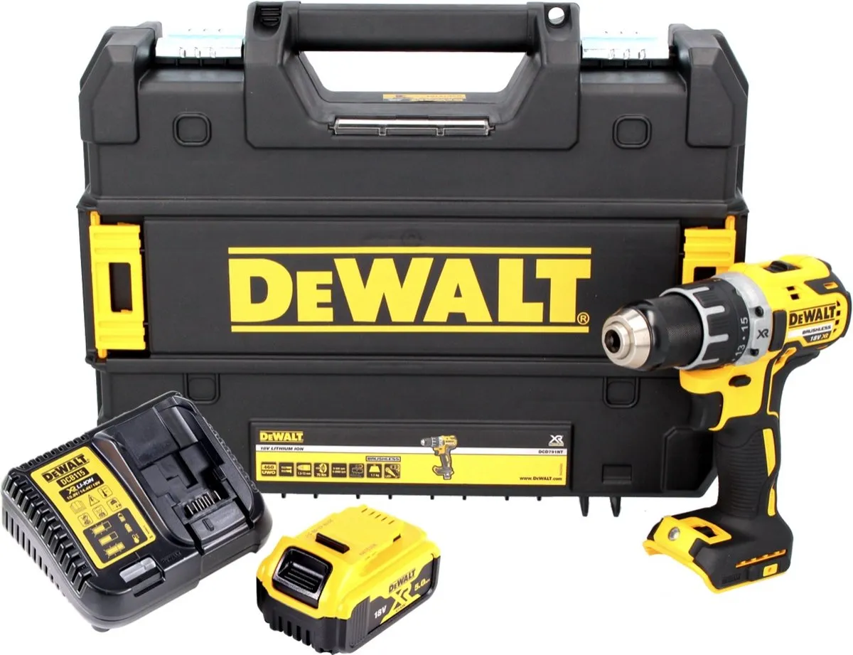 DeWalt DCD791P1 Accuboormachine 18V 70Nm Borstelloos - 2 Snelheden - afbeelding 5 van 5