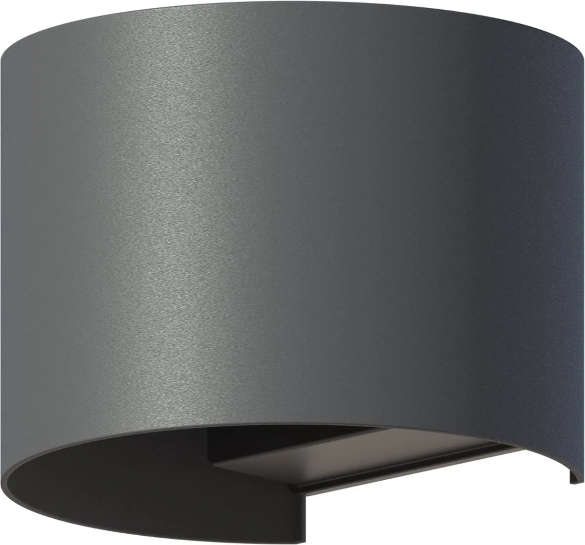 Calex Verona LED Wandlamp Set - 2 Stuks - 7W - Antraciet