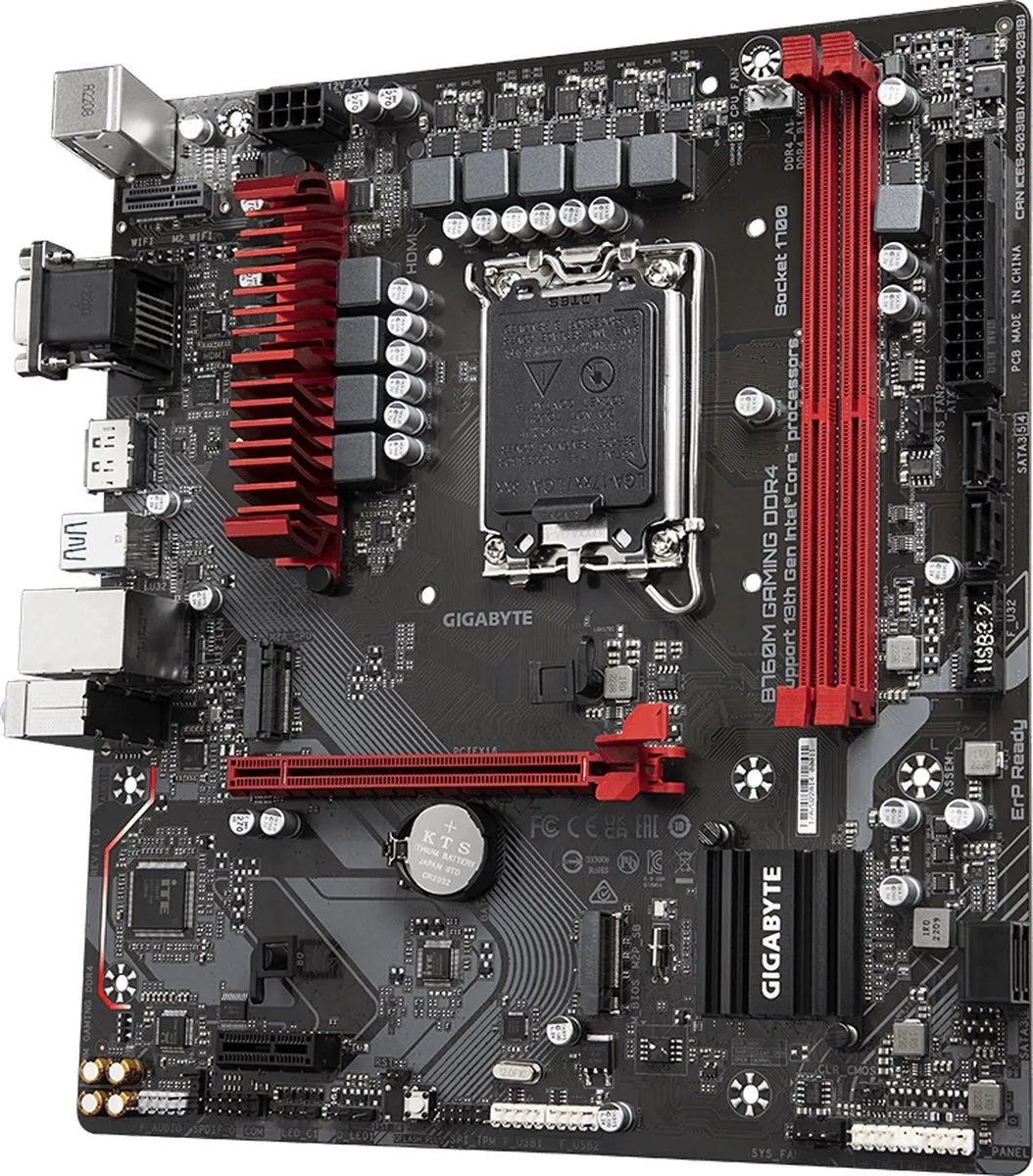 Gigabyte B760M GAMING DDR4 Moederbord - Micro ATX - afbeelding 3 van 6