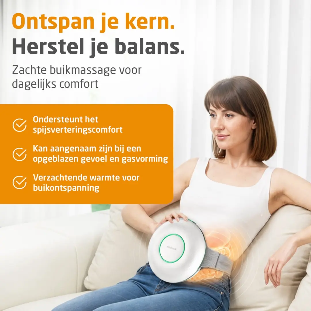 Medisana BM 100 Buikmassageapparaat - 2 Warmtestanden - Wit