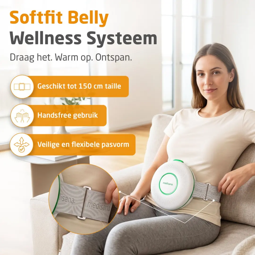 Medisana BM 100 Buikmassageapparaat - 2 Warmtestanden - Wit