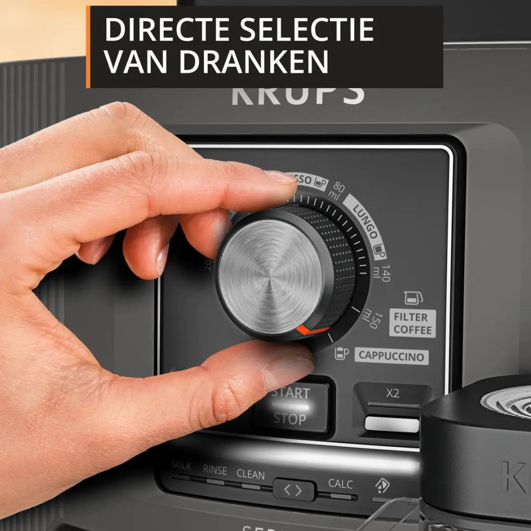Krups Serenity EA402HE0 Volautomatische Espressomachine - Donkergrijs