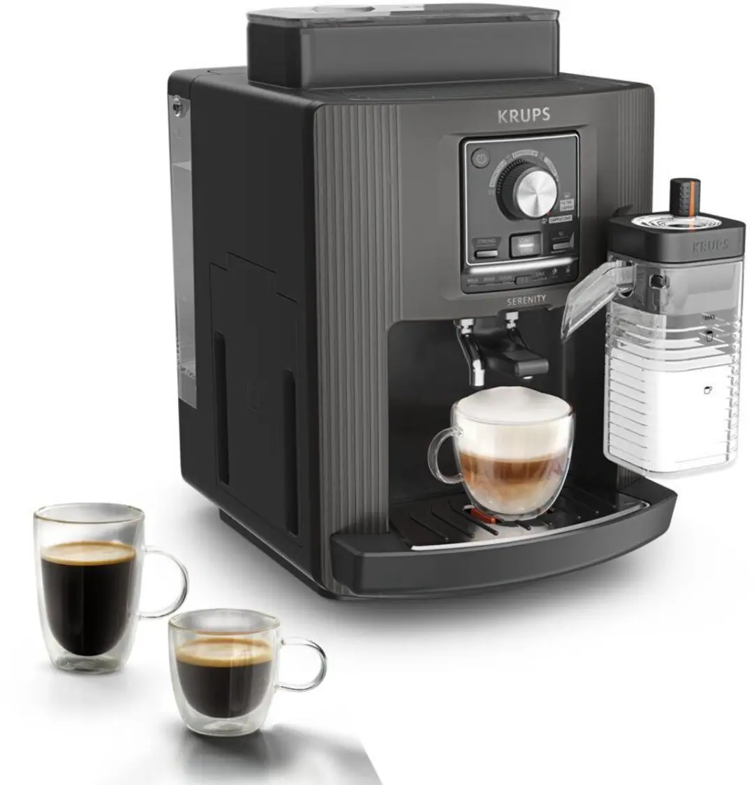 Krups Serenity EA402HE0 Volautomatische Espressomachine - Donkergrijs
