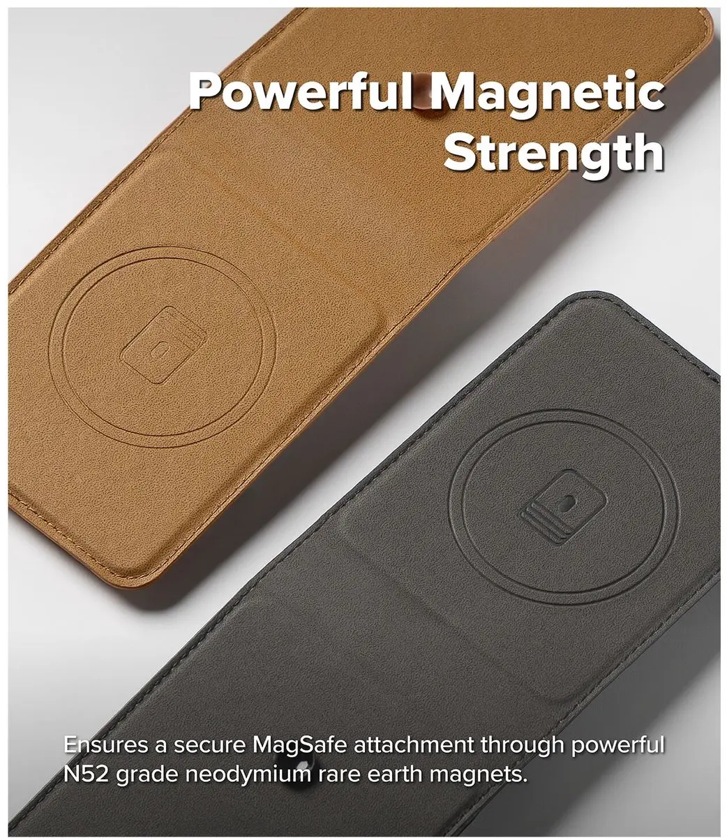 Ringke Folio Grip Wallet Magnetic Hoesje - Samsung Galaxy Z Flip 7 - Bruin
