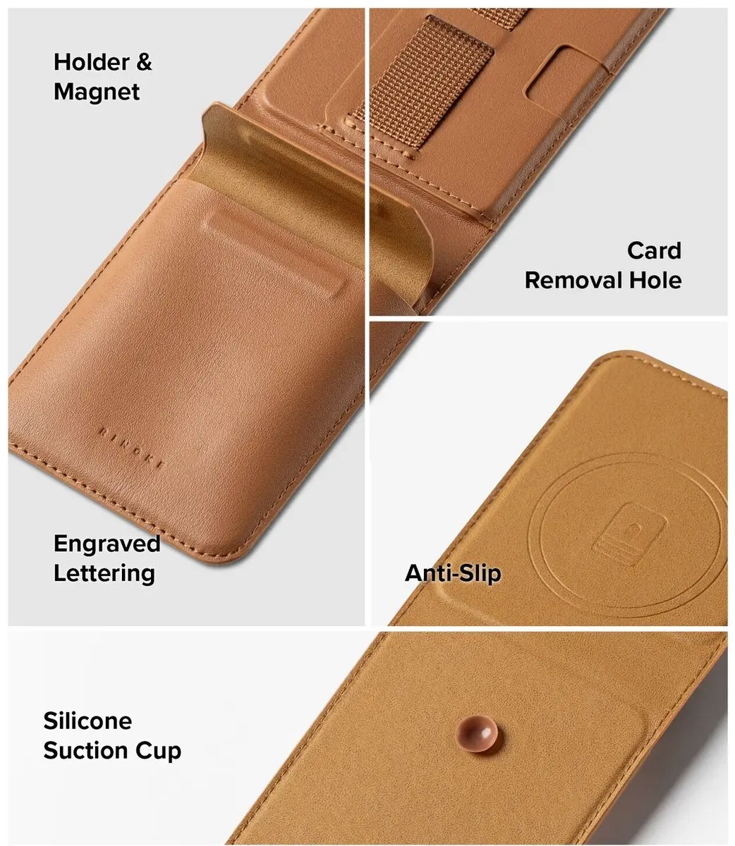 Ringke Folio Grip Wallet Magnetic Hoesje - Samsung Galaxy Z Flip 7 - Bruin