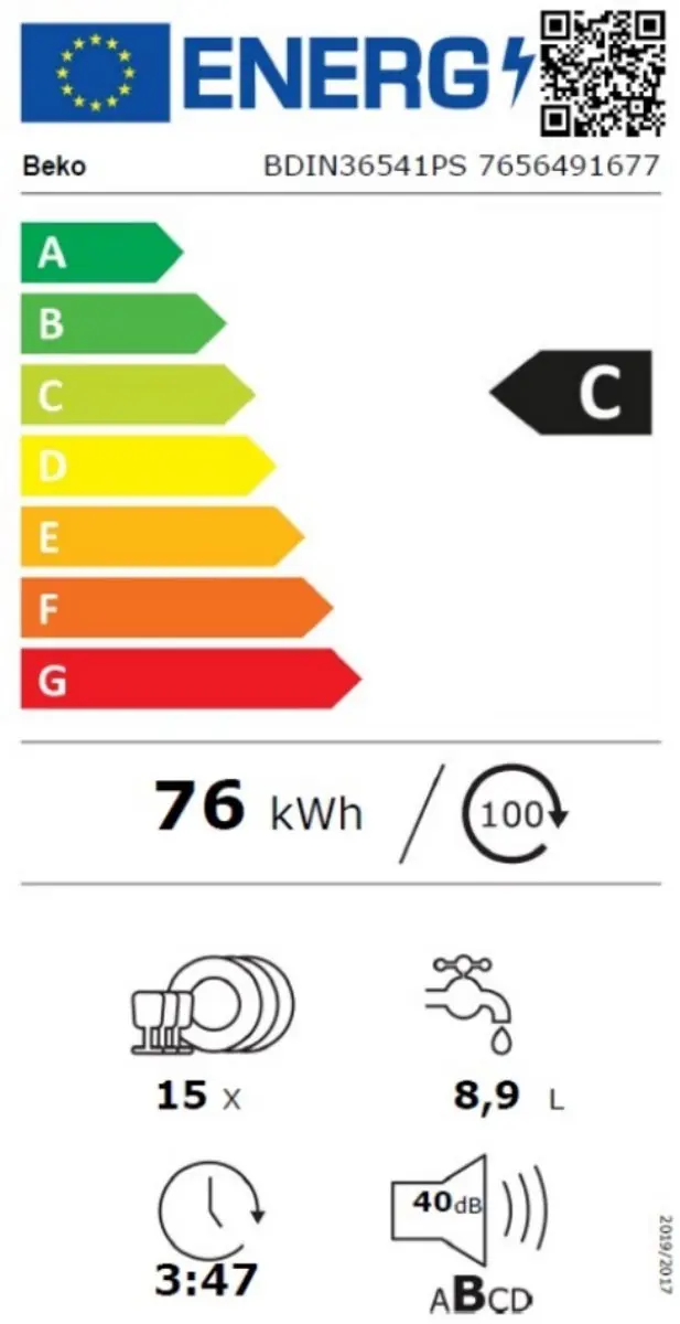 Beko BDIN36541PS Inbouwvaatwasser 15 Couverts - 11 Programma's