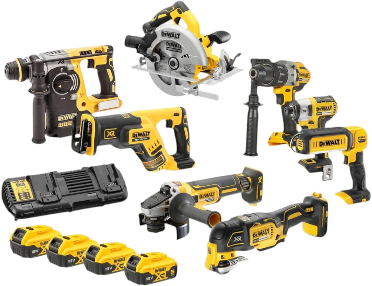DeWalt DCK853P4T Accu Combiset 18V XR Brushless - 8-delig - 4 Accu's