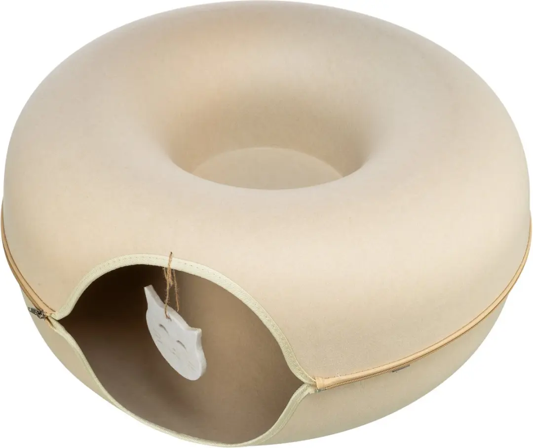 Trixie Speeldonut Vilt - Beige 60x60cm