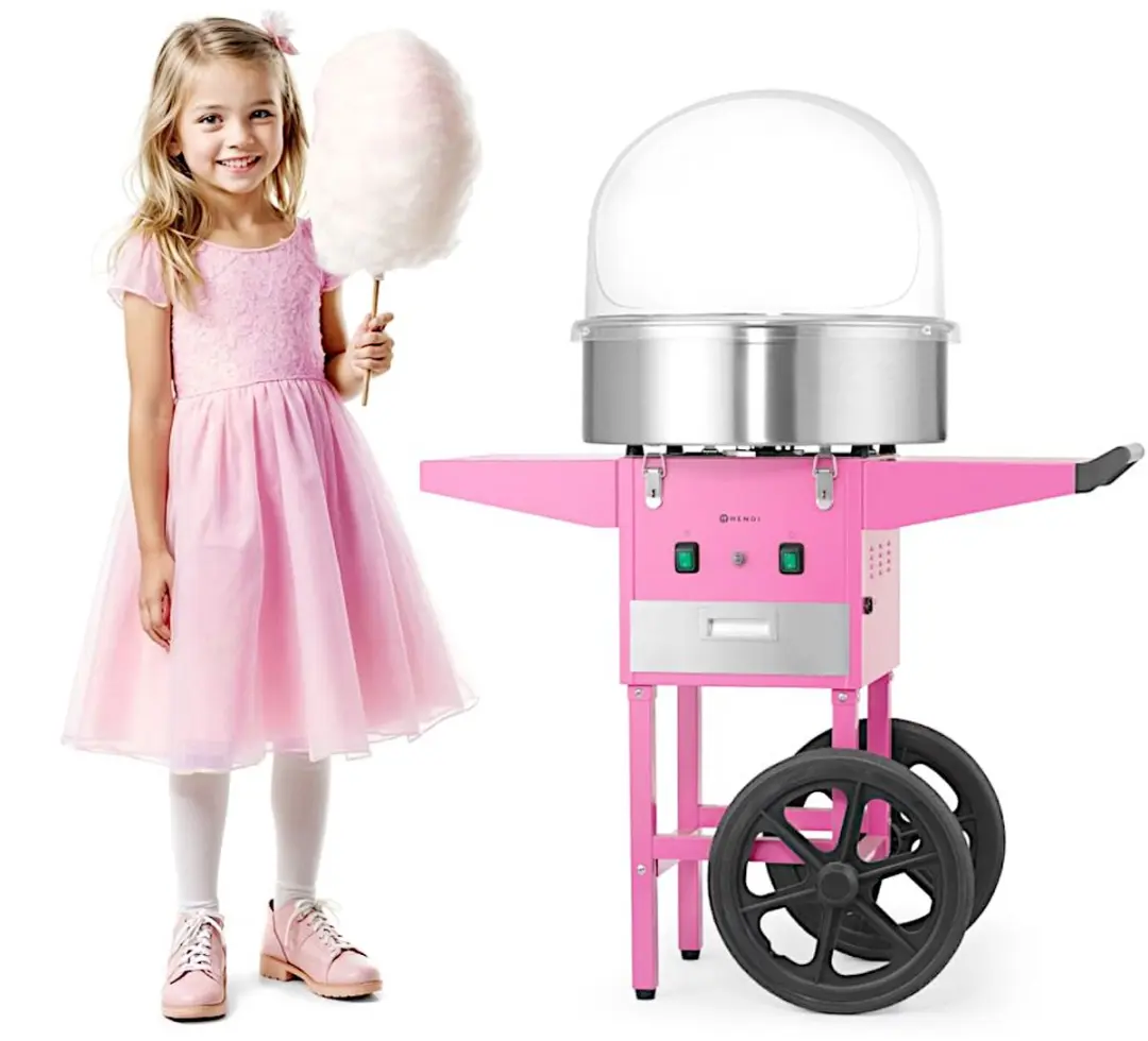 HENDI Suikerspinmachine 1130W 1030773 - Roze