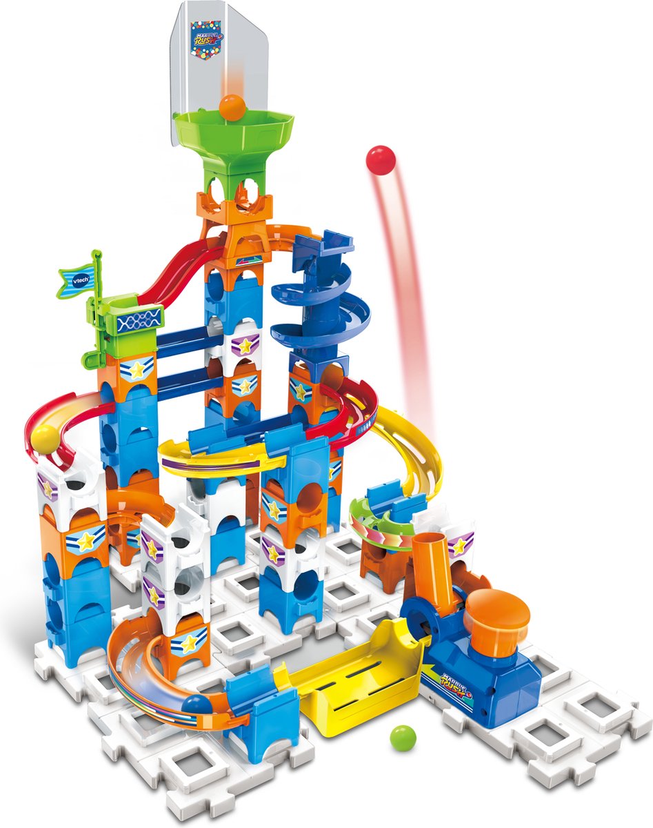 VTech Marble Rush Adventure Set S100 - Speelgoed Knikkerbaan - Educatief - 61 Onderdelen - Inclusief 5 Knikkers - Cadeau - Vanaf 4 Jaar